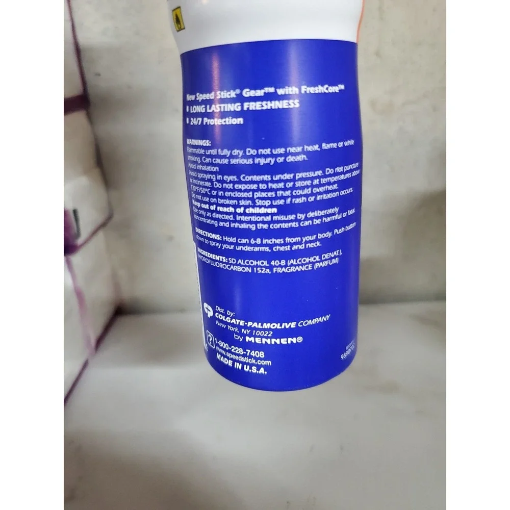 Speed Stick Gear Deodorant Body Spray Clean Peak 4oz (1‎ Bottle)